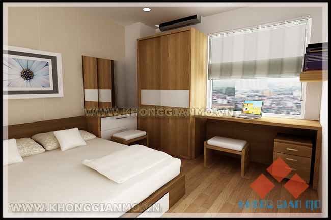Thiết kế nội thất chưng cư Hòa Phát - Nội thất phòng ngủ Master - Chú Phú